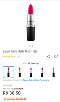 [Cliente ouro] Baton Retro Matte Mac R$31