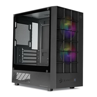 Gabinete Gamer Mancer Grimore c/ 2 Fans RGB Vidro