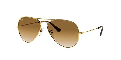 Óculos Aviador Ray-Ban Dourado Lente Marrom 58