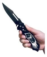 Canivete Automático 24cm com Clip em Bolso - Preto