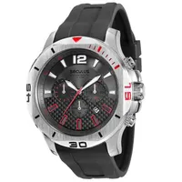 [RICARDOELETRO] Relógio Masculino Cronógrafo Seculus, Pulseira de Silicone Preta, Caixa de 4,8 cm, Resistente à Água 10 ATM - 60672G0SVNU2