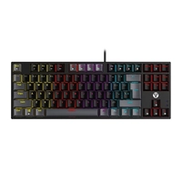 Teclado Mecânico Atom87 Raimbow Switch Azul Preto/Cinza