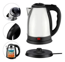 [APP] Chaleira Elétrica Portátil 1.8 Litros Aço Inox 110v Ou 220v Para Café Chá Linha Premium - NZA