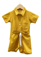 Conjunto Menino Social Infantil Linho Luxo Linha Premium - M e G 