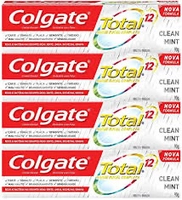 [Prime+Rec] Creme Dental Colgate Total 12 Clean Mint 90g , Kit com 4 unidades | R$15