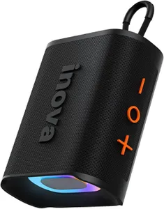 Caixa de Som Portátil Inava Go-4 Pro Bluetooth IP67 12h FM USB TF Luz RGB Preto
