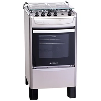Fogão Atlas 4 Bocas New Fastcook com Grades Duplas Bivolt – Inox