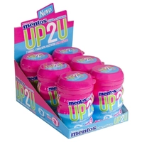 Chiclete Mentos Up2U Tutti Fruti/Menta - Embalagem com 6 Unidades