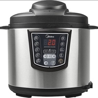 Panela de Pressão Elétrica Midea 6L Inox Liva PPA71 - 110V | R$280