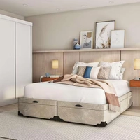 base para cama box queen madden com baú suede (45x158x198) bege