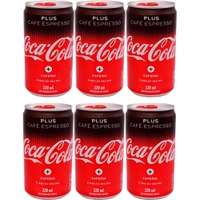 Kit com 6 Unidades de Coca-Cola Café 220ml 