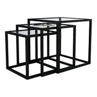Conjunto de Mesa Lateral Trio Isabela | Preta R$206