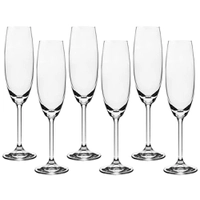 Jogo 06 Taças Champagne 220 Ml Anna Bohemia | R$20