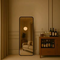 Espelho Grande Decorativo 100 X 40 Cm Com Moldura De Corpo Inteiro Retangular Para Chão E Parede