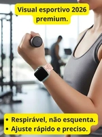 Pulseira Silicone Apple Watch Fecho Ímã Rosa 2.2cm