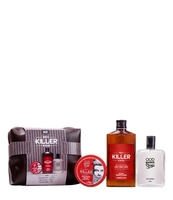 KIT QOD BARBER SHOP SHAMPOO + POMADA + DEO COLÔNIA + NECESSAIRE | R$60