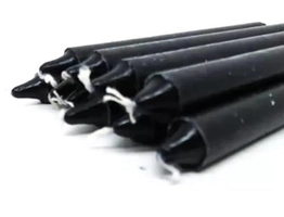 Vela Preta Palito Comum Pacote C/ 50 Velas