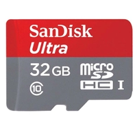 [Ponto Frio] Cartão de Memória SanDisk Ultra microSDHC UHS-I com Adaptador - 32GB por R$37