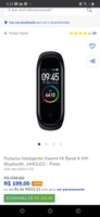 Pulseira Inteligente Xiaomi Mi Band 4, Bluetooth | R$199