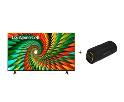 Combo Smart TV LG NanoCell NANO77 55 4K 2023 + Caixa de Som Portátil LG XBOOM Go XG7