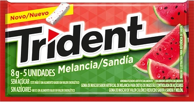 [PRIME / MINIMO 2UN] Goma de Mascar Melancia Trident 8g R$1,71