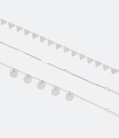 Kit 3 Pulseiras Com Plaquinhas Prata | R$ 20