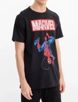 CAMISETA MANGA CURTA ESTAMPA HOMEM ARANHA PRETO (P e PP) | R$20