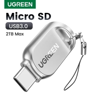 Leitor Cartão UGREEN USB 3.0 + Tipo-C p/ SD/TF - 2TB Max