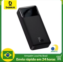 Powerbank Baseus 20.000mah 15w Com Indicador De Carga LED Carregamento Rapido Bateria Polimero de Litio de Alta Densidade