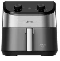 Fritadeira Elétrica Midea 5,5 Litros Widemax Preta e Inox 127V - 110V