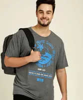 [APP] Camiseta Masculina Plus Size Estampa Tropical Manga Curta | R$20