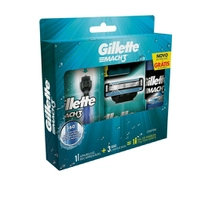 Kit Aparelho de Barbear Gillette Mach3 + 3 Cargas + Gel de Barbear 72ml | R$24,90