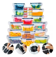 Conjunto de 24 Potes Herméticos Decoteam Com Tampa e Trava
