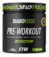 Suplemento Em Pó Pre Treino Pre Workout 300g Sabor Maça Verde FTW - DIABO VERDE