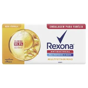 [REC | +POR- | R$ 9,25] Sabonete Rexona Barra Multivitaminas 6x84g - R$ 1,54/un