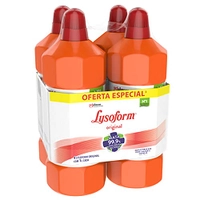 [REC] Lysoform Original, Desinfetante Líquido, Limpeza Pesada e Eficiente, 4 Unidades de 1L Cada