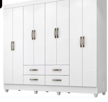 Guarda Roupa Casal Porto 8 Portas Branco - Móveis Leão