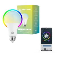Smart Lâmpada Wi-Fi Positivo Casa Inteligente, Iluminação Branca e RGB (16mi Cores), 9W, 806 Lúmens, LED, Bivolt, Alexa e Google Assistente