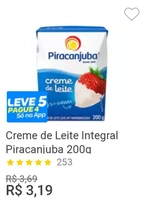 Creme de Leite Integral Piracanjuba 200g