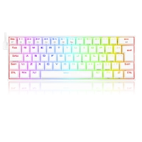 Teclado Mecânico Gamer Redragon Draconic Lunar, RGB, 60%, Switch Brown. ABNT, Bluetooth, White, K530