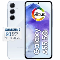 [ESTUDANTES] Smartphone Samsung Galaxy A55 5G 128GB 8GB RAM Tela 6.6 + Cartão de Memória EVO Plus 128GB