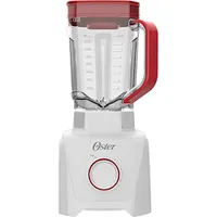 Oster OLIQ605 1100 Full - Liquidificador, 3,2L, 1100W, Branco e Vermelho