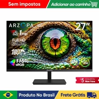 Novo ARZOPA 27 Gaming 180h QHD 2K 2560*1400 IPS rápido Tipo-C Samsung DeX, FreeSync