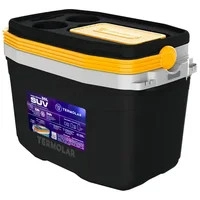 Caixa Termica Suv Cooler Com Alça 20 Litros Praia Pesca Camping Cor Preto E Amarelo Termolar