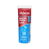 Saco de Lixo Vabene Extra Forte Azul 50L 15 Sacos, Vabene