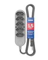 (R$27,12 Mais por Menos) Tramontina Extensão Múltipla 5 Tomadas 2P+T 10 A 250 V 1,5 m