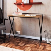 escrivaninha dobrável paricel preta e  - Marrom