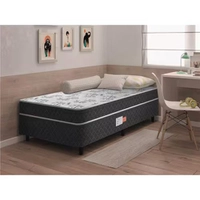 Cama Box Conjugada Ortopédica Solteiro D26 - Lucas Home - Unique 88x188x52cm - Preto