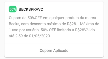 50% OFF na Beck's