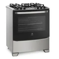 Fogão de Piso Electrolux 5 Bocas Prata Tripla Chama (76USV) - Bivolt | R$1.649